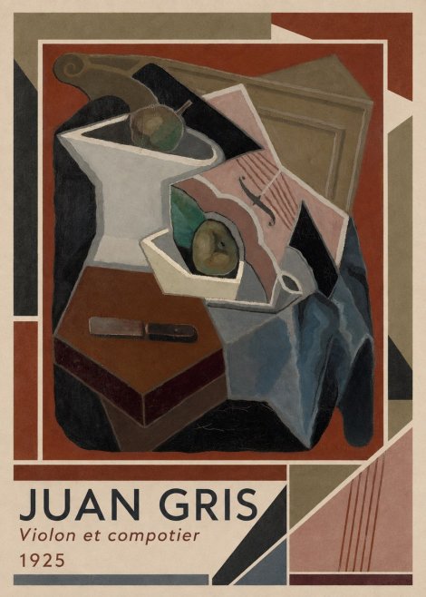 Juan Gris Violon Et Compotier No1 - Plakat