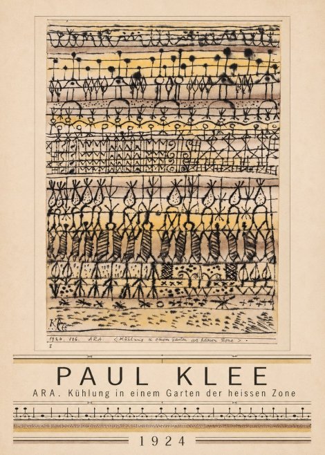 Paul Klee Ara. Kühlung in Einem Garten Der Heissen Zone No1 - Plakat
