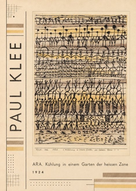 Paul Klee Ara. Kühlung in Einem Garten Der Heissen Zone No3 - Plakat