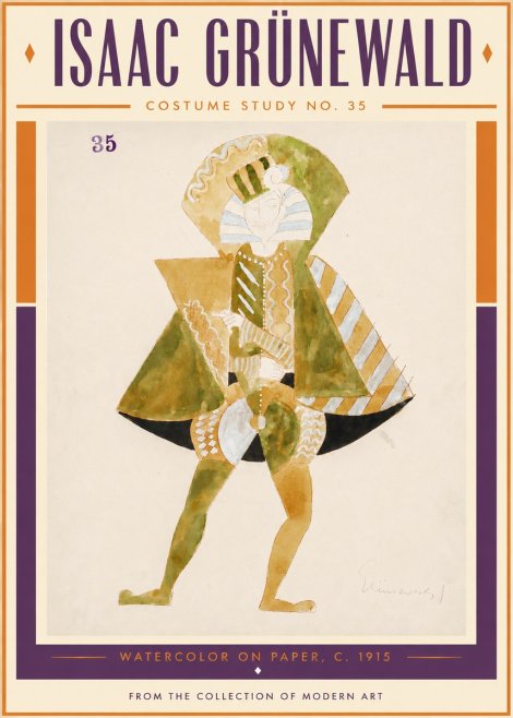 Isaac Grünewald Costume Study No. 35 No2 - Plakat