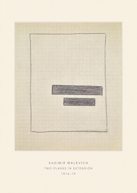 Kazimir Malevich Two Planes in Extension No4 - Plakat