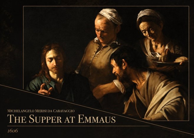 Michelangelo Merisi da Caravaggio The Supper at Emmaus I No2 - Plakat