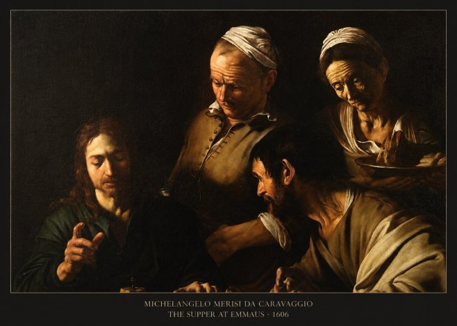 Michelangelo Merisi da Caravaggio The Supper at Emmaus I No6 - Plakat