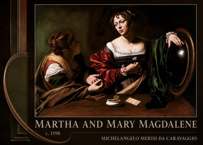 Michelangelo Merisi da Caravaggio Martha and Mary Magdalene No2 - Plakat