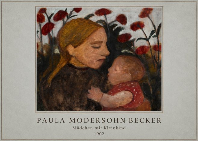 Paula Modersohn-Becker Mädchen Mit Kleinkind II No4 - Plakat