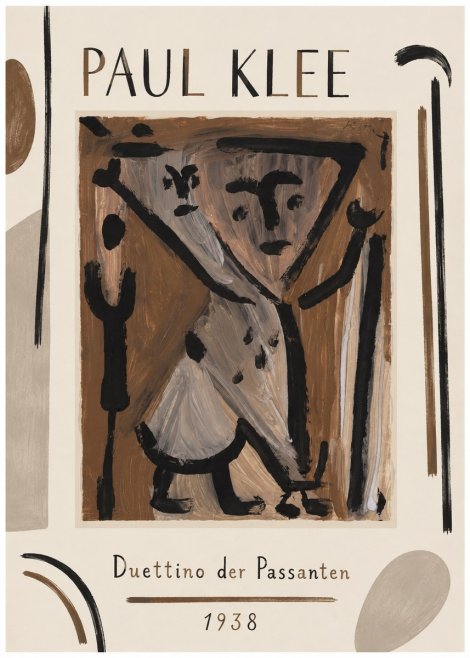 Paul Klee Duettino Der Passanten No1 - Plakat