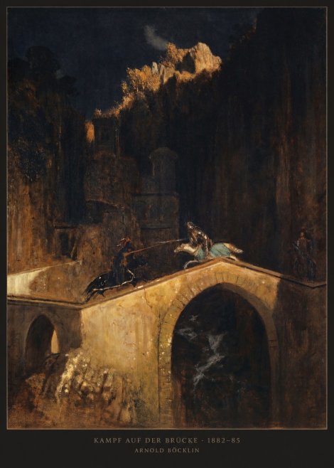 Arnold Böcklin Kampf Auf Der Brücke No2 - Plakat