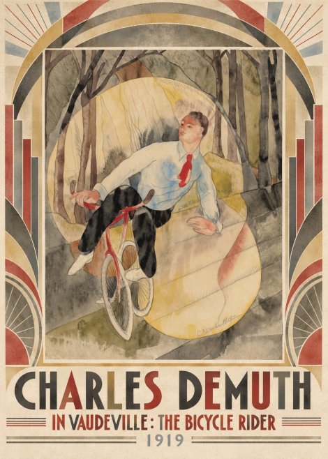 Charles Demuth In Vaudeville: the Bicycle Rider No5 - Plakat