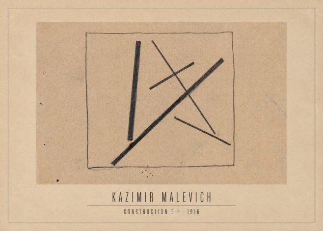 Kazimir Malevich Construction 5 H No3 - Plakat