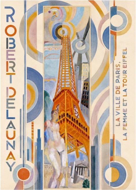 Robert Delaunay La Ville De Paris, La Femme Et La Tour Eiffel No1 - Plakat