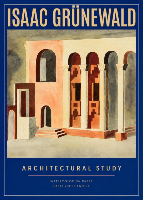 Isaac Grünewald Architectural Study II No3 - Plakat
