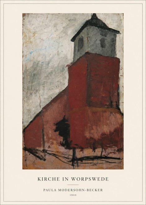Paula Modersohn-Becker Kirche in Worpswede No4 - Plakat