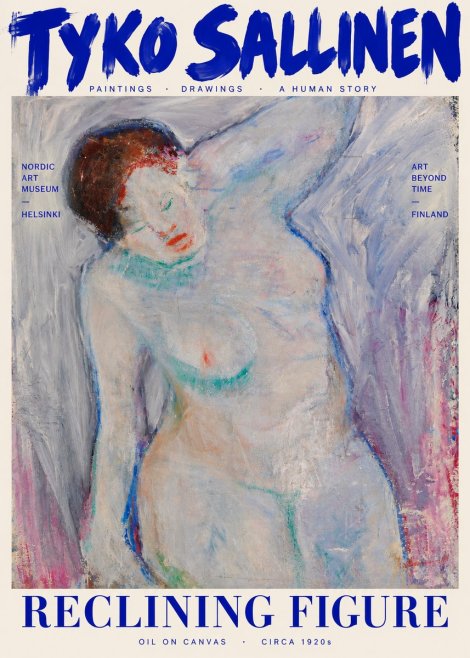 Tyko Sallinen Reclining Figure No3 - Plakat