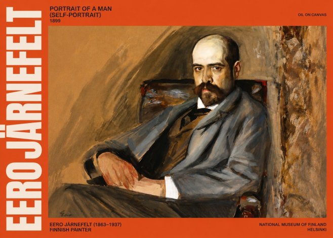 Eero Järnefelt Portrait of a Man (Self-portrait) No2 - Plakat