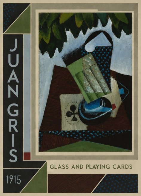 Juan Gris Glass and Playing Cards No2 - Plakat