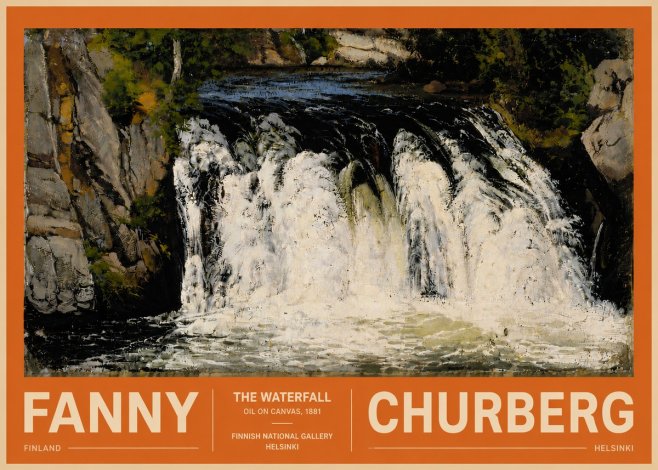 Fanny Churberg The Waterfall No5 - Plakat
