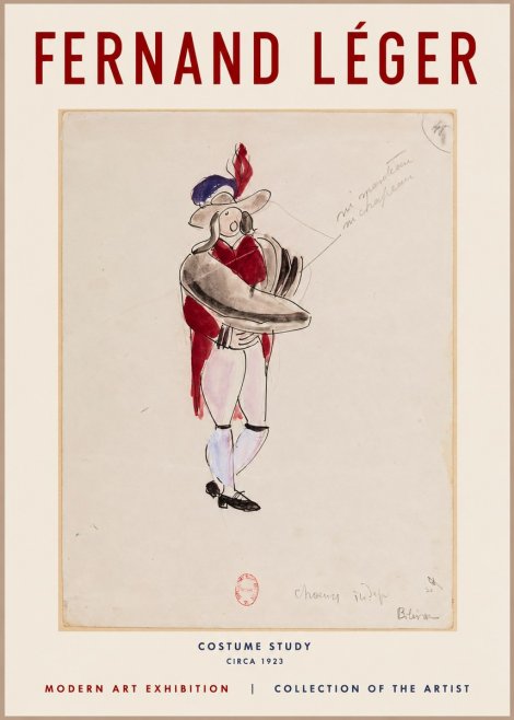 Fernand Léger Costume Study I No1 - Plakat