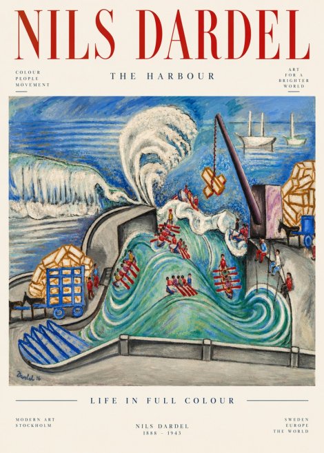 Nils Dardel The Harbour No5 - Plakat