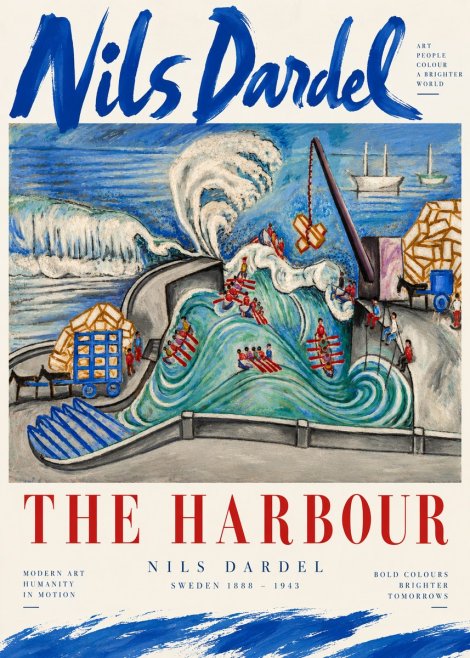 Nils Dardel The Harbour No6 - Plakat