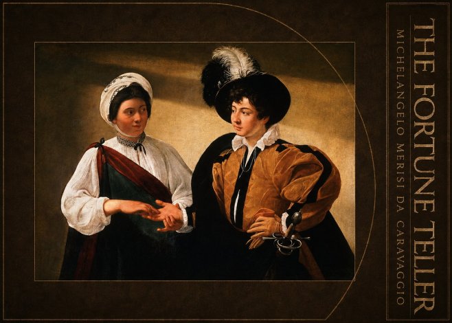 Michelangelo Merisi da Caravaggio The Fortune Teller III No3 - Plakat