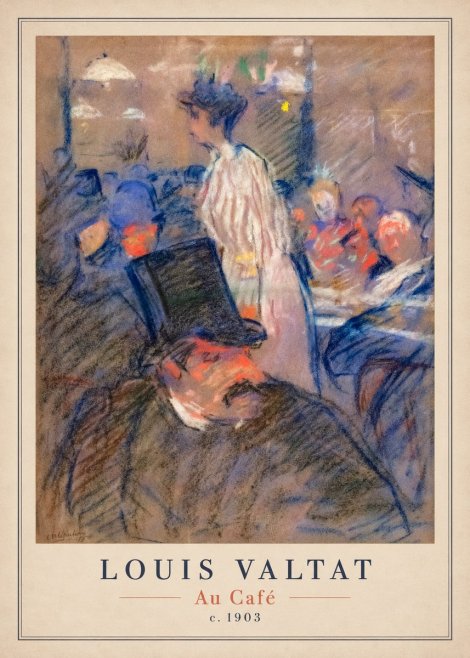 Louis Valtat Au Café No4 - Plakat