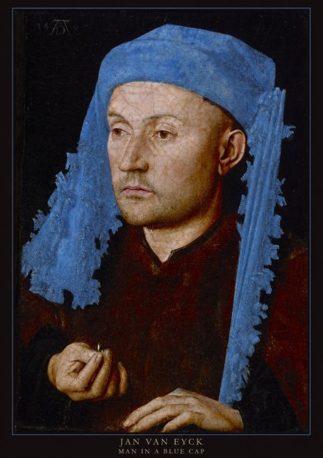 Jan van Eyck Man in a Blue Cap I No5 - Plakat