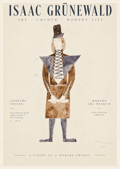 Isaac Grünewald Costume Design XIII No6 - Plakat
