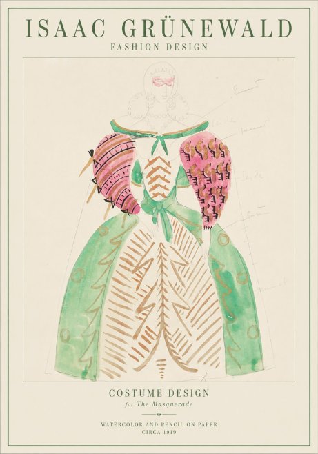 Isaac Grünewald Costume Design for the Masquerade No1 - Plakat