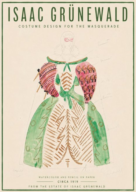 Isaac Grünewald Costume Design for the Masquerade No6 - Plakat