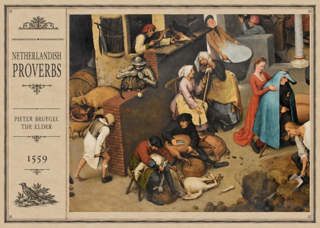 Pieter Bruegel Netherlandish Proverbs VIII No2 - Plakat