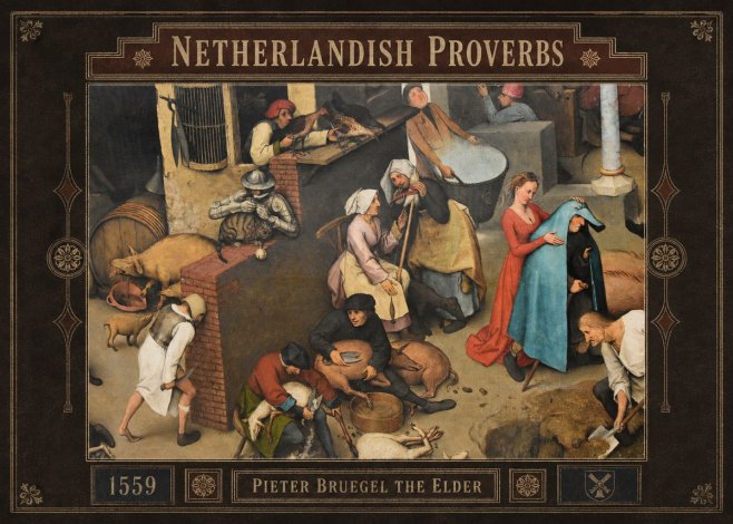 Pieter Bruegel Netherlandish Proverbs VIII No3 - Plakat