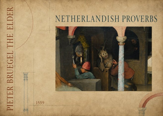 Pieter Bruegel Netherlandish Proverbs IX No3 - Plakat
