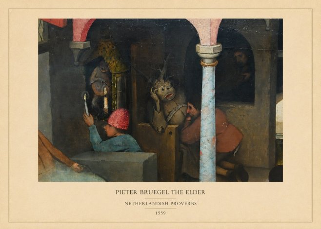 Pieter Bruegel Netherlandish Proverbs IX No5 - Plakat