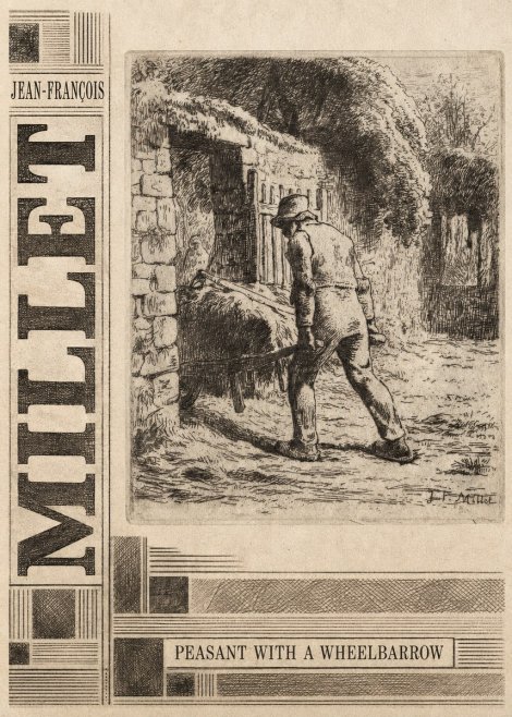 Jean-François Millet Peasant with a Wheelbarrow No5 - Plakat