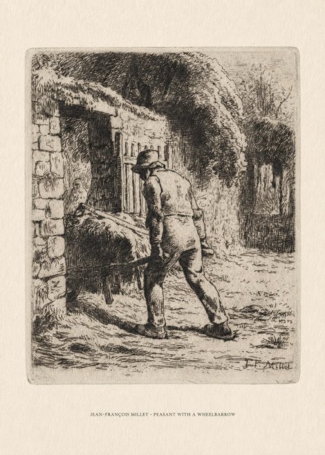 Jean-François Millet Peasant with a Wheelbarrow No6 - Plakat