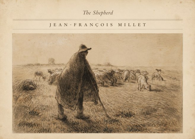 Jean-François Millet The Shepherd No4 - Plakat