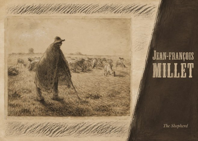 Jean-François Millet The Shepherd No5 - Plakat