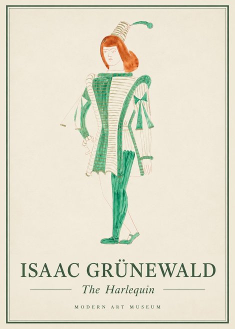 Isaac Grünewald The Harlequin No1 - Plakat