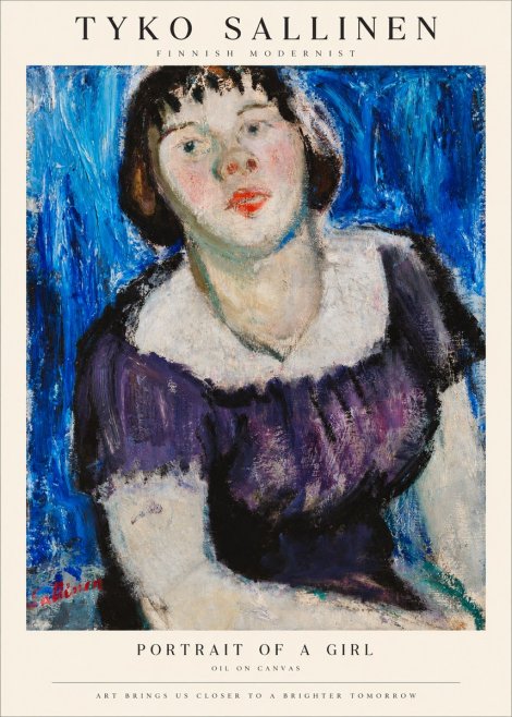 Tyko Sallinen Portrait of a Girl II No1 - Plakat