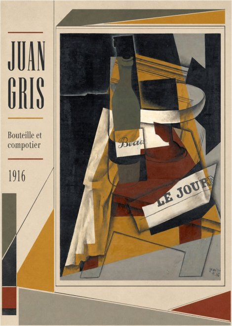 Juan Gris Bouteille Et Compotier No5 - Plakat
