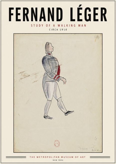 Fernand Léger Study of a Walking Man No3 - Plakat