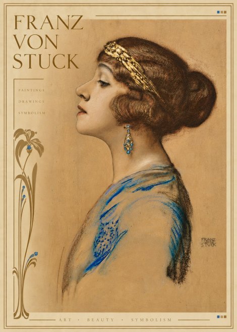 Franz von Stuck Head of a Girl No5 - Plakat
