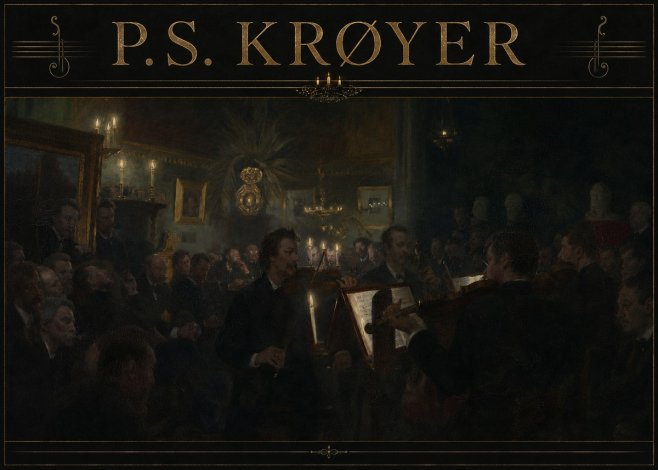 P.S. Krøyer An Evening at Høeberg's Home No3 - Plakat