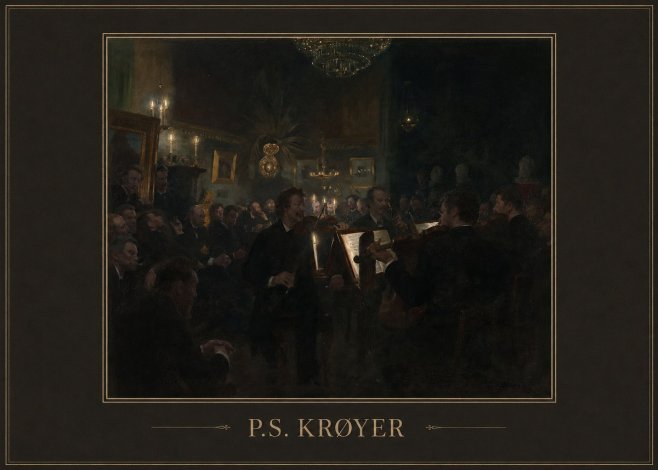 P.S. Krøyer An Evening at Høeberg's Home No4 - Plakat