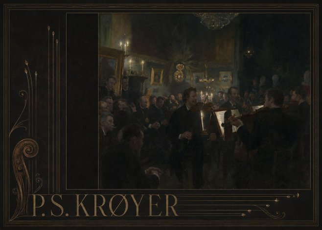 P.S. Krøyer An Evening at Høeberg's Home No5 - Plakat
