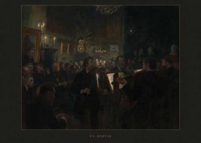P.S. Krøyer An Evening at Høeberg's Home No6 - Plakat