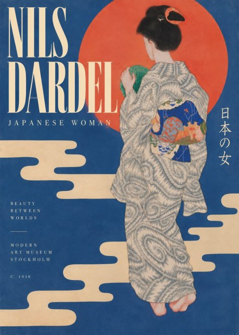 Nils Dardel Japanese Woman No5 - Plakat