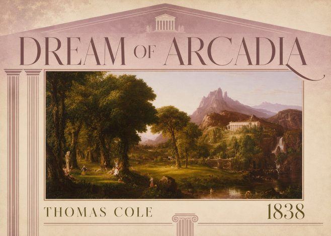 Thomas Cole The Dream of Arcadia No4 - Plakat