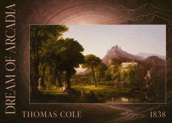 Thomas Cole The Dream of Arcadia No5 - Plakat