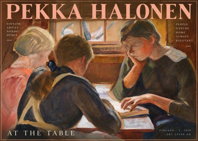 Pekka Halonen At the Table No5 - Plakat